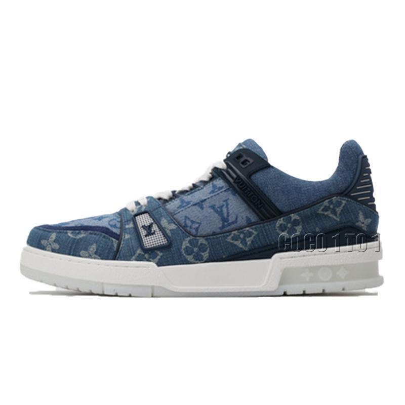 LOUIS VUITTON LV Trainer Sneakers 'Denim Monogram' 1A7S54(42)