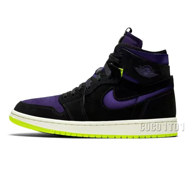 Air Jordan 1 High Zoom Air CMFT Black Court Purple Lemon Venom (W) CT0979-001