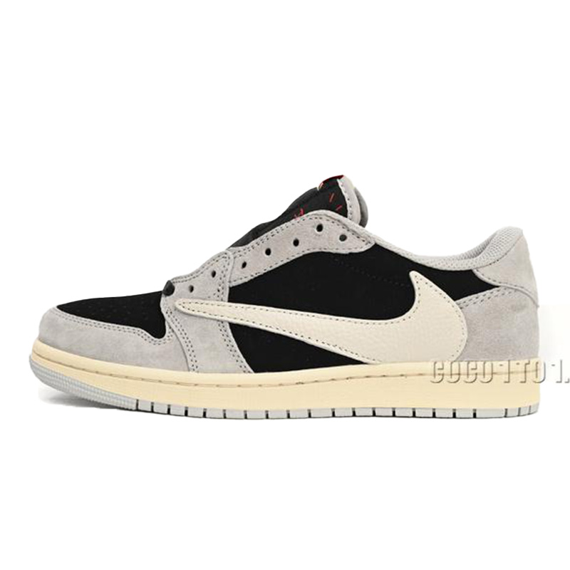Travis Scott x Air Jordan 1 Low White Grey Low Gang DM7866-010