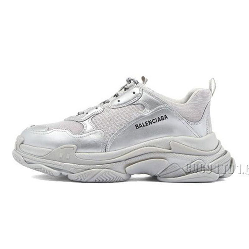 536737 W2FS2 8100 Balenciaga Triple S Light Gray Silver
