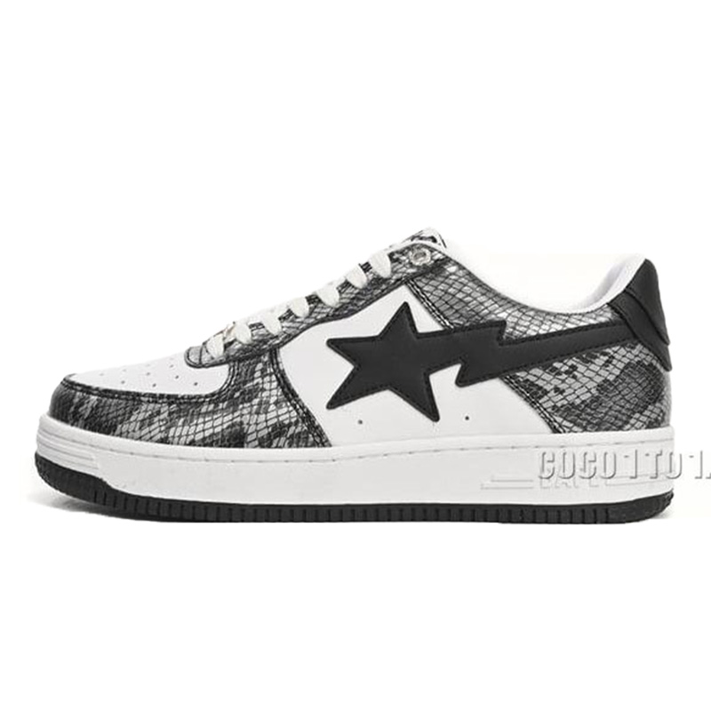 A Bathing Ape Bape Sta Low Black Black Snake Skin 1180 191 009