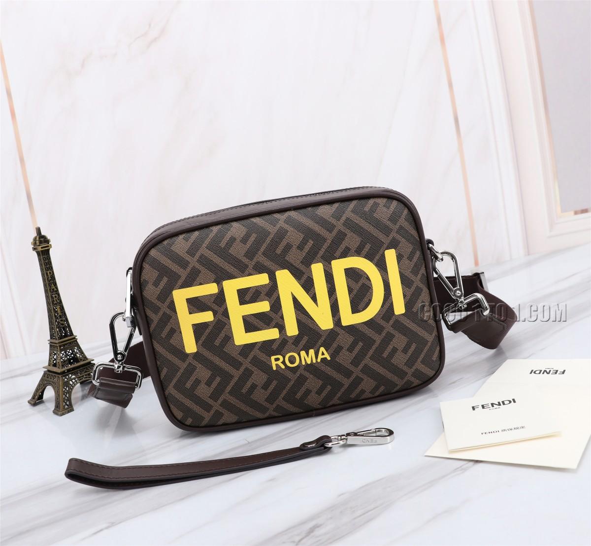 Fendi Men's Classic Leather Camera Bag