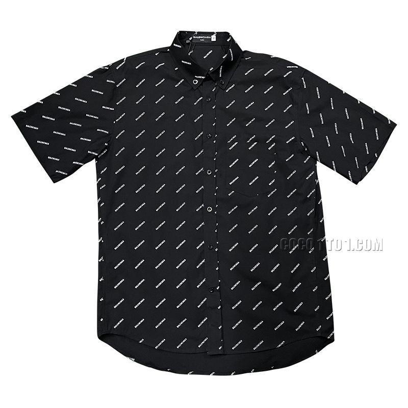 Balenciaga Classic All-Over Print Bulletproof Short Sleeve Shirt N051401