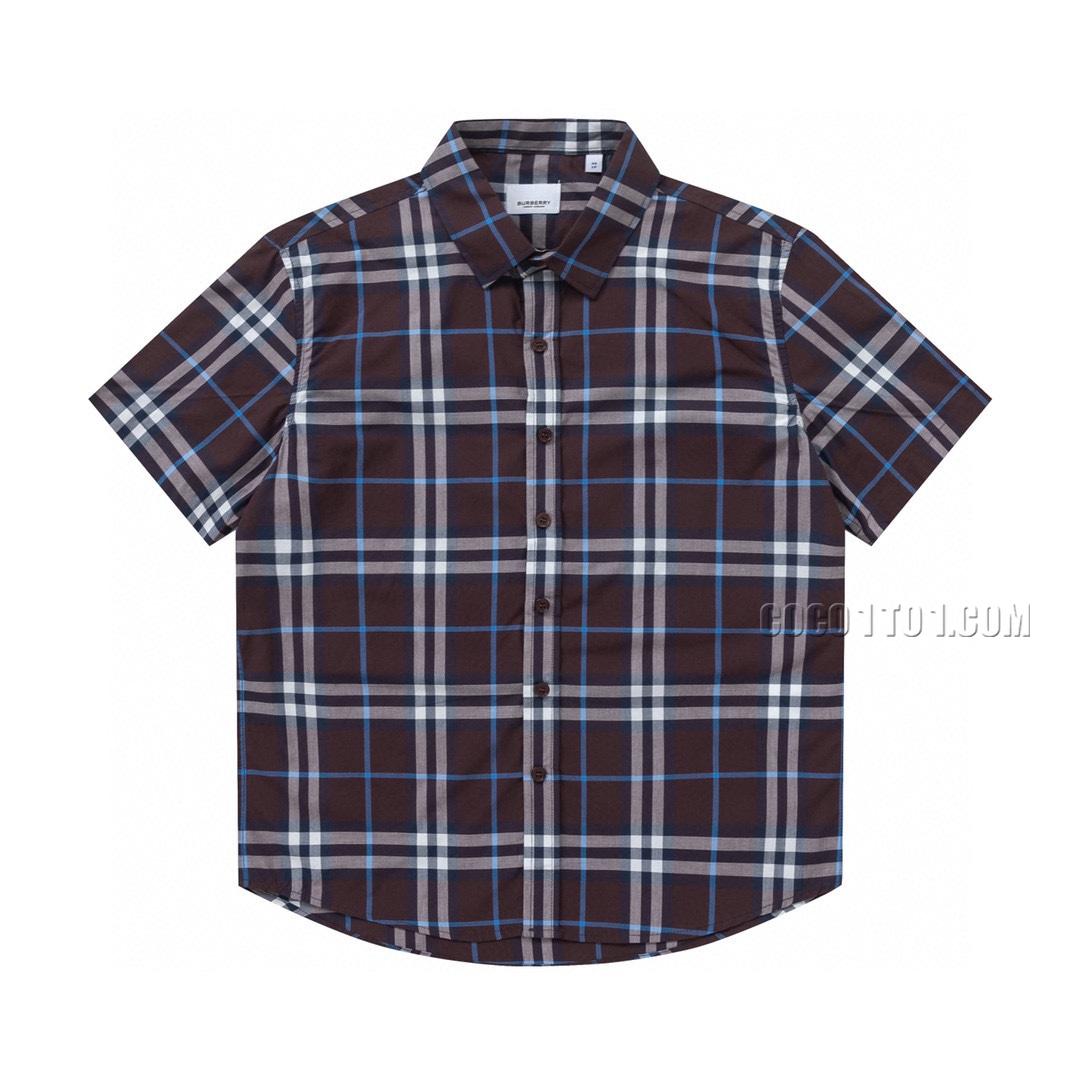 Burberry Classic Check Striped Short Sleeve Shirt N051401
