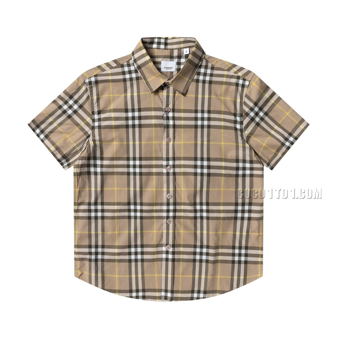 Burberry Classic Check Striped Short Sleeve Shirt N051401