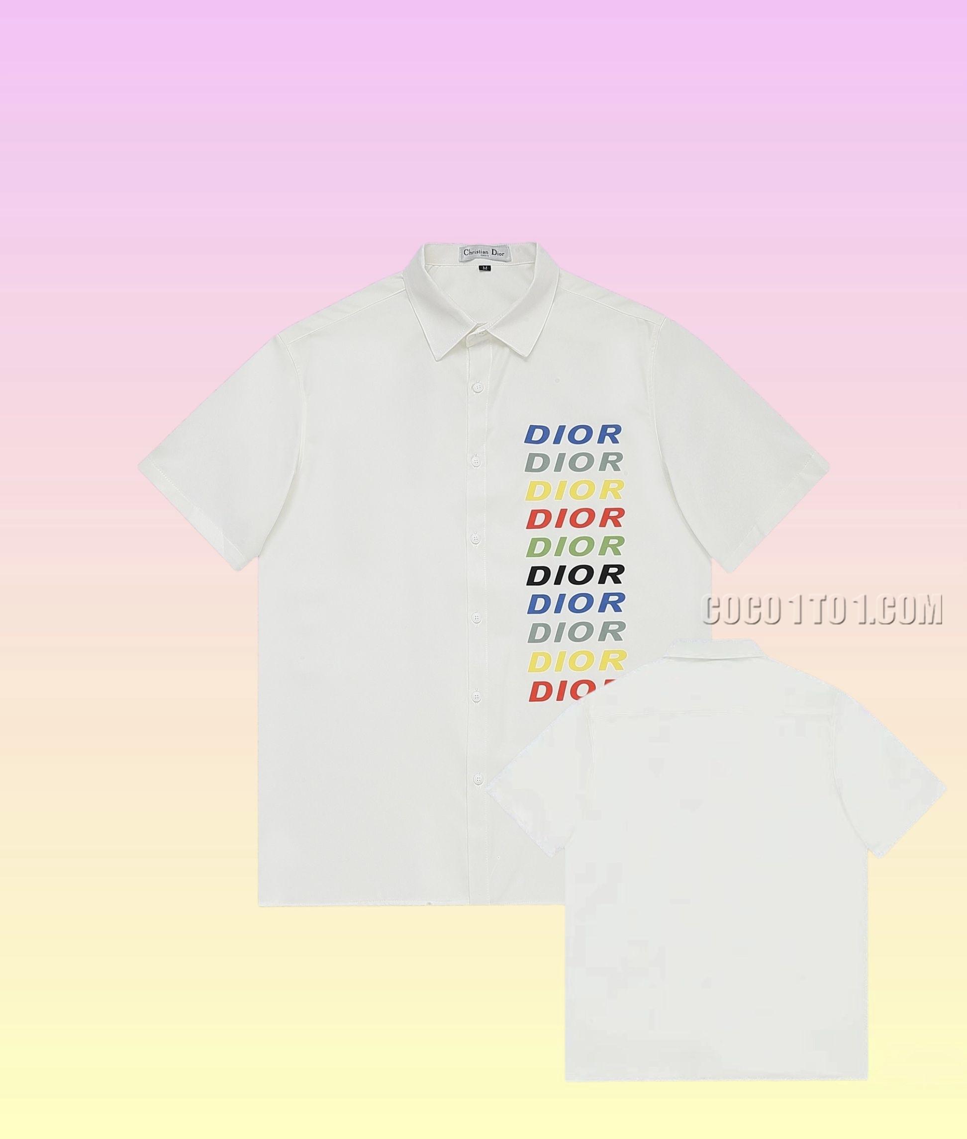 Dior Gradient Letter Short Sleeve Shirt N051401