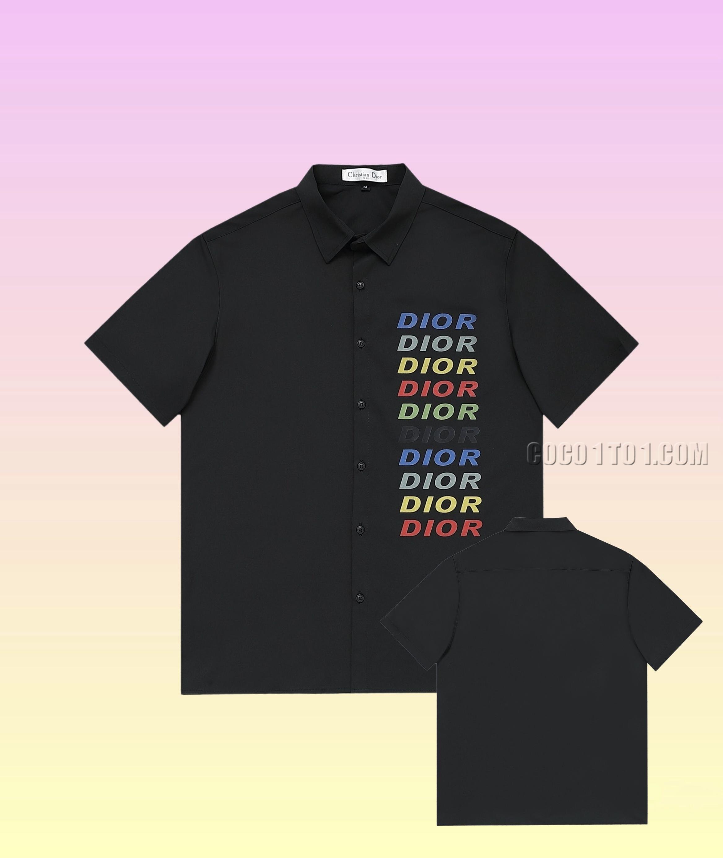 Dior Gradient Letter Short Sleeve Shirt N051401