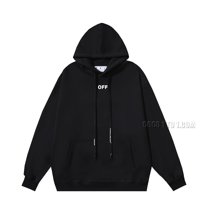 Off-White Pure Cotton Loop Heavyweight Moon Cotton Hoodie