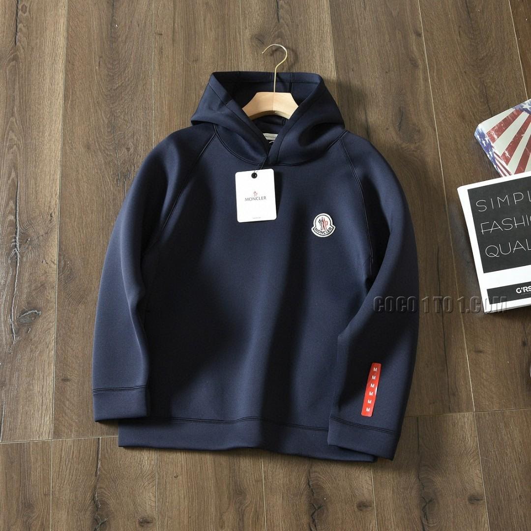 Moncler Autumn/Winter Season Elastic Quick-drying Sports Hooded Sweatshirt Long Sleeve Sports Shirt Pullover Sweatshirt