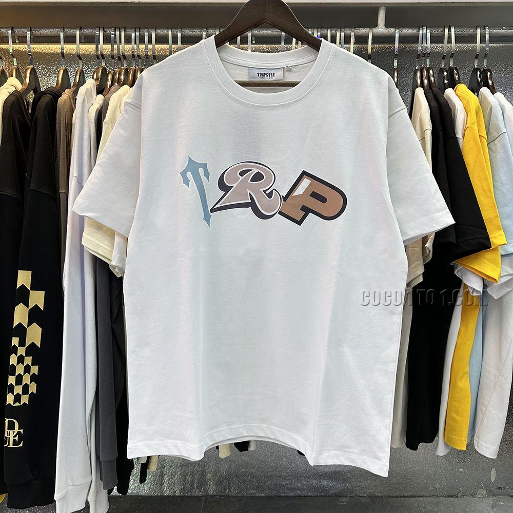 Trapstar WILDCARD TRP Letter Print 230g Double Yarn Pure Cotton Loose Casual Short Sleeve T-Shirt