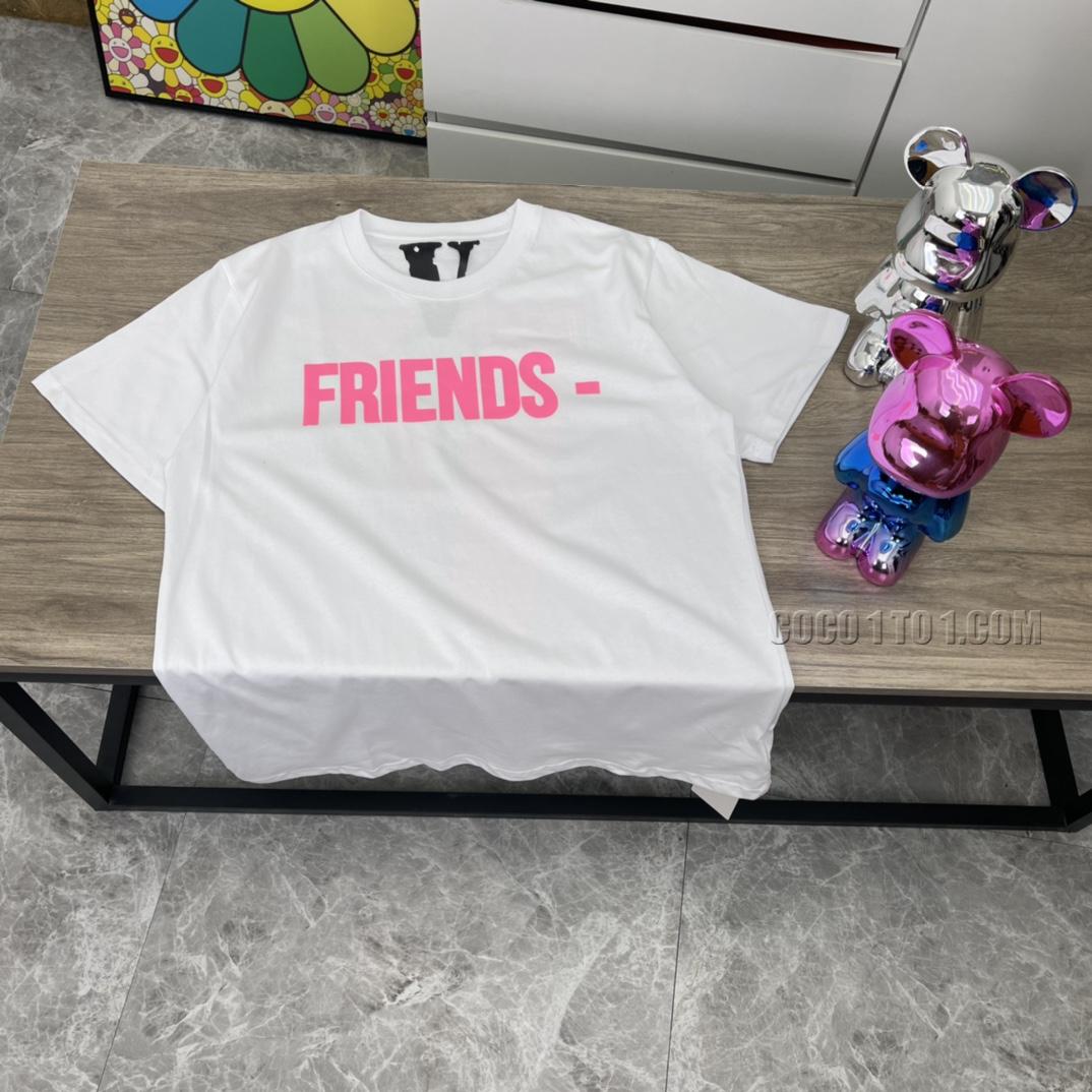 VLONE high-quality classic pink big V short sleeve