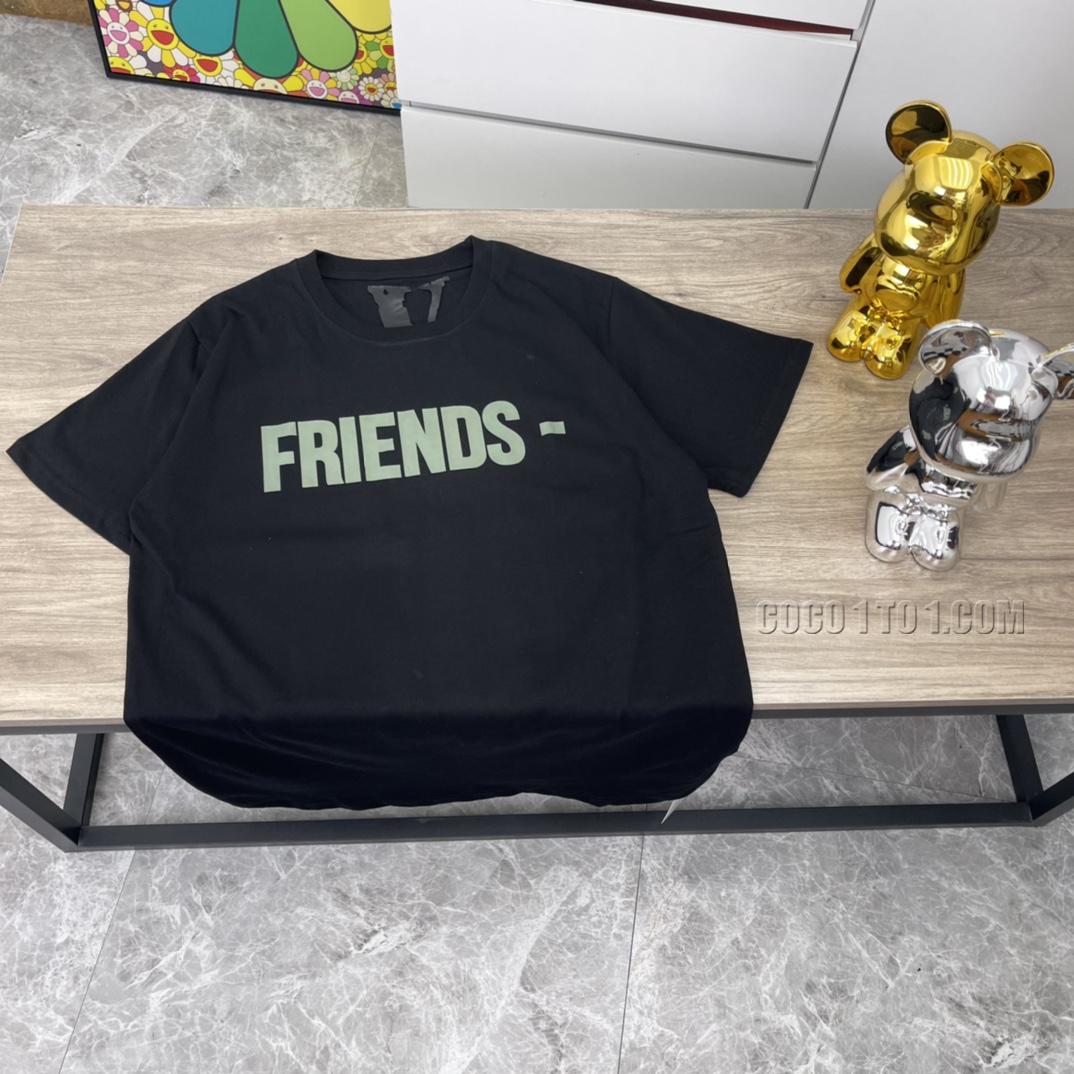 VLONE high-quality green snake pattern big V short sleeve