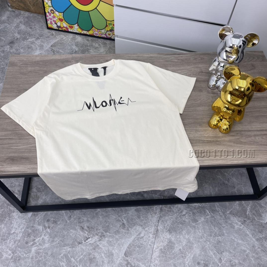 VLONE high-quality electrocardiogram big V short sleeve