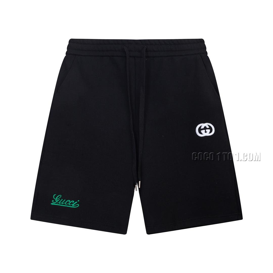 Gucci 2024 Summer New Embroidered Letter Logo Unisex Casual Shorts