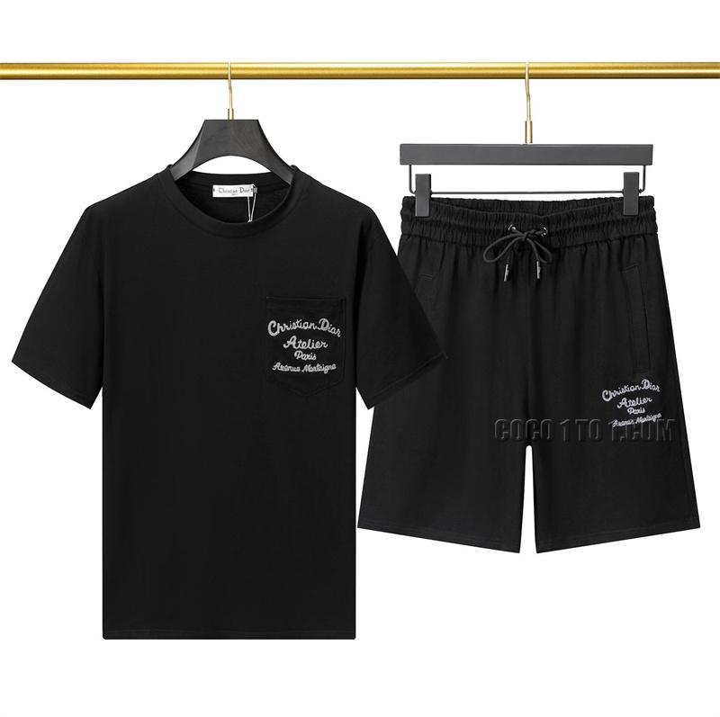 Dior 2023 New Casual Short Sleeve Shorts Suit