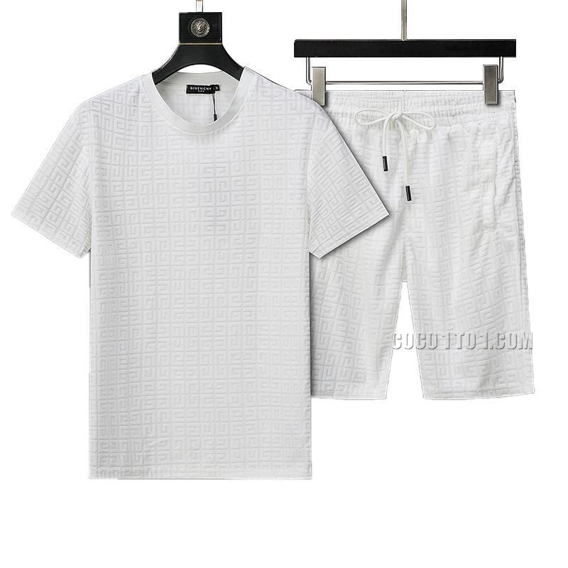 Givenchy 2024 New Jacquard Short Sleeve Shorts Set