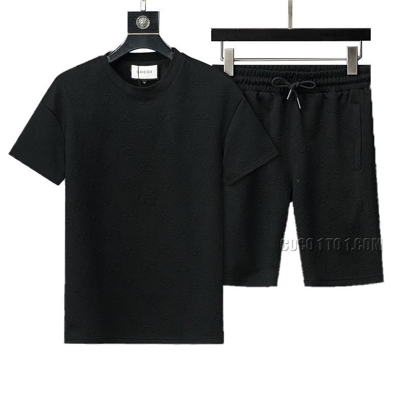 Gucci 2024 New Jacquard Short Sleeve Shorts Set
