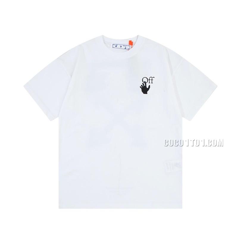 Off-White Arrow Hand-painted Letters Large LOGO Print Short-sleeved T-shirt White