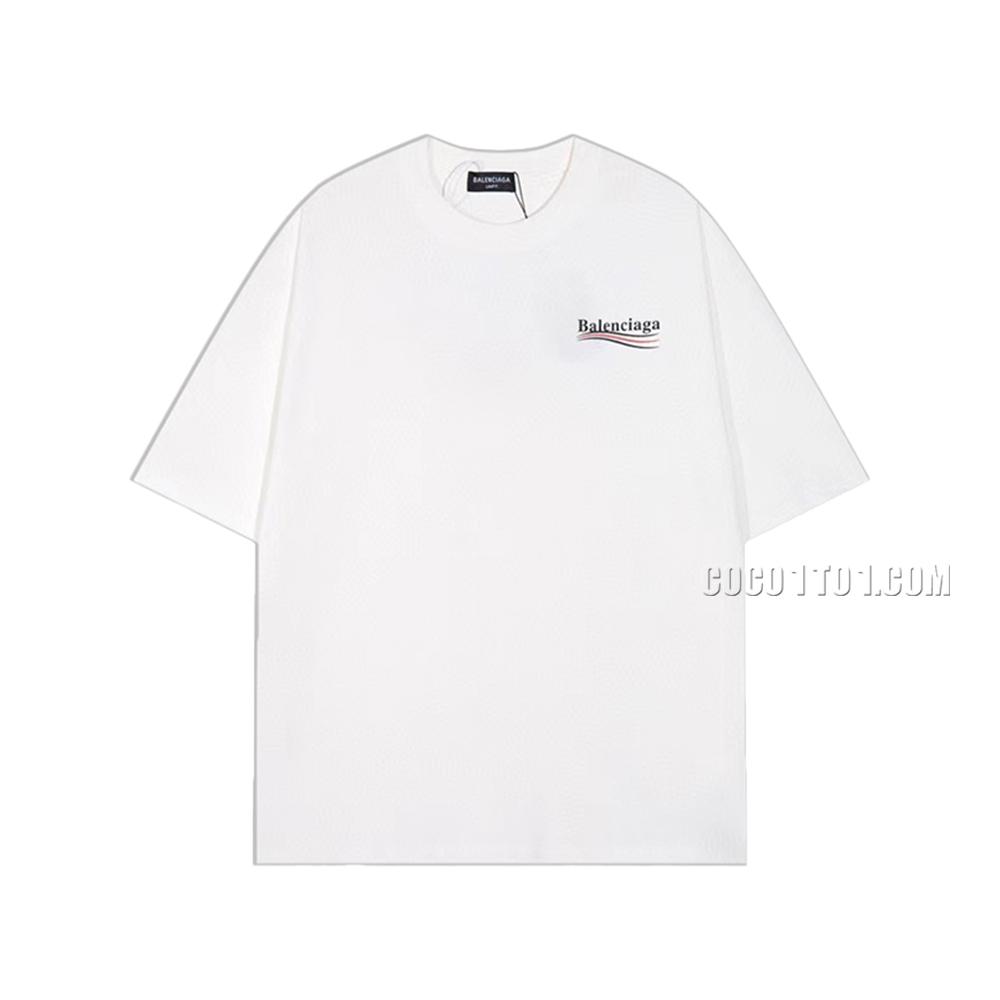 Balenciaga Cola Wave Embroidered Short Sleeve T-Shirt