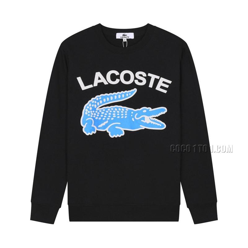 Lacoste Printed Crew Neck Sweatshirt Black
