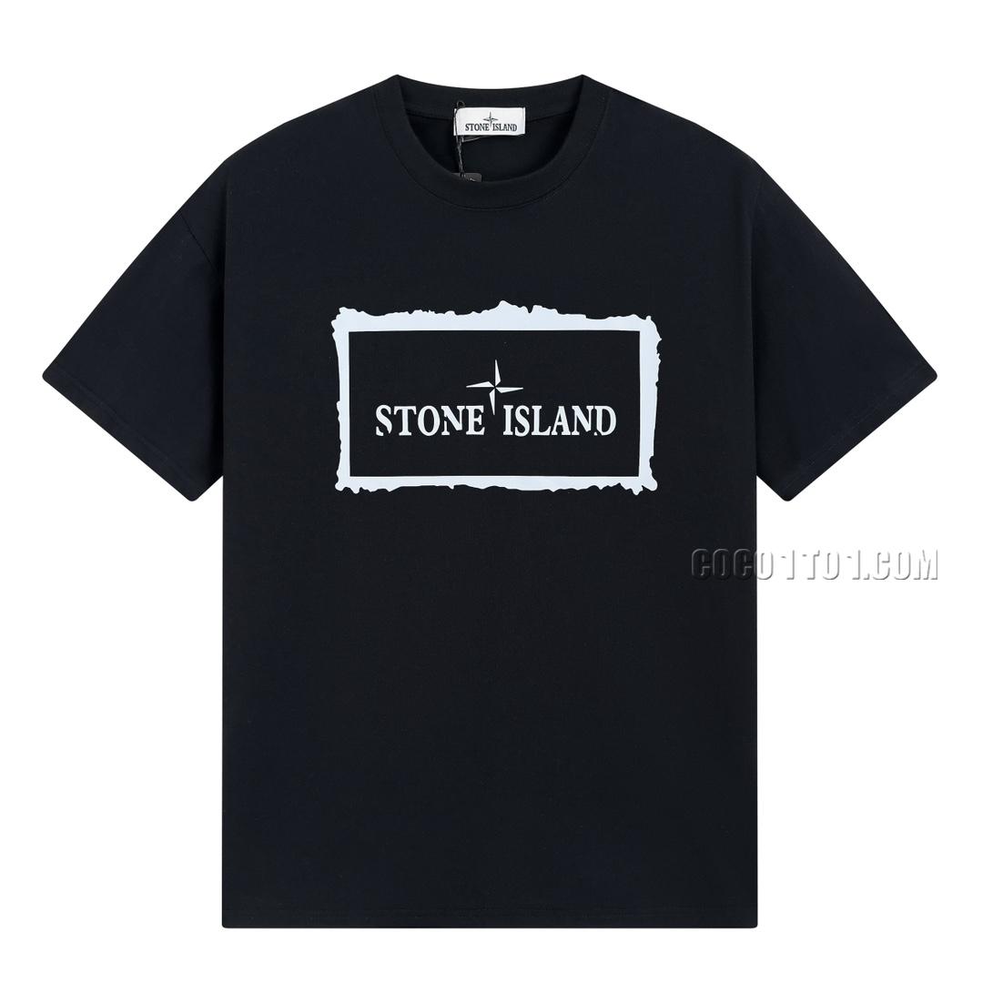 Stone Island Summer New Front and Back Print Short Sleeve T-shirt N42601