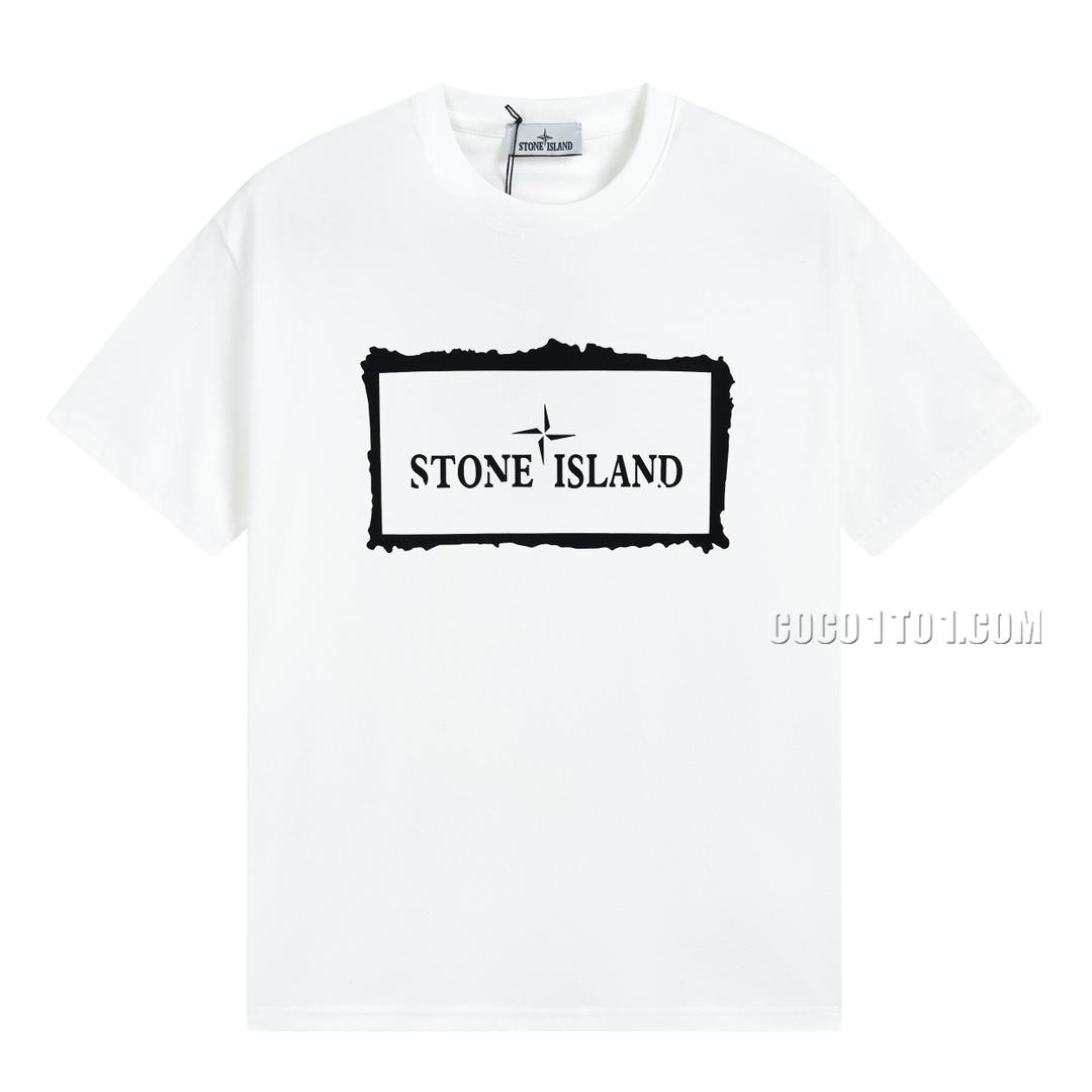 Stone Island Summer New Front and Back Print Short Sleeve T-shirt N42601