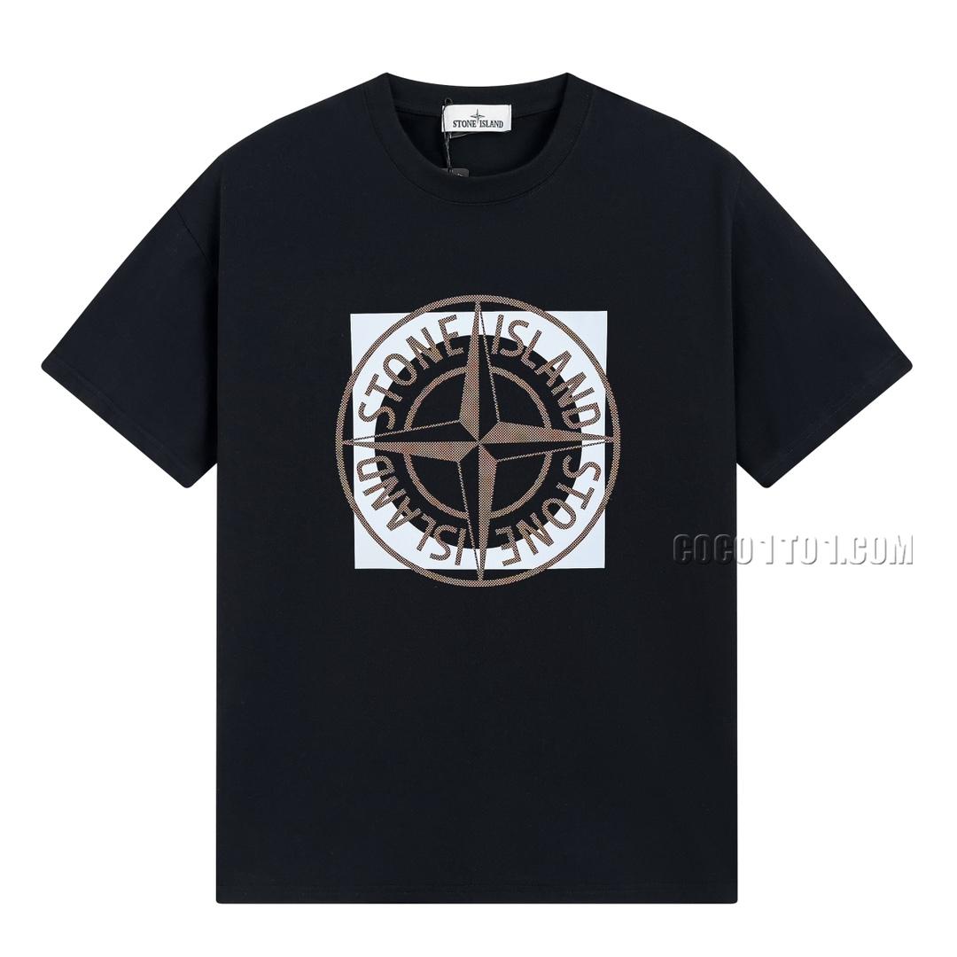 Stone Island Summer New Front Compass Print Short Sleeve T-shirt N42601