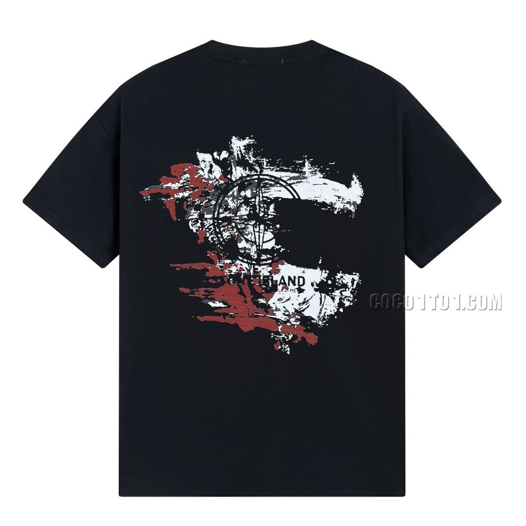 Stone Island Summer New Front Broken Print Short Sleeve T-shirt N42601