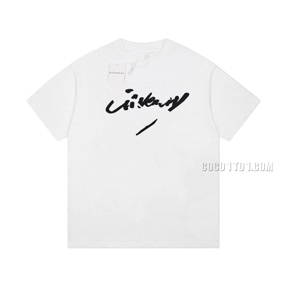 Givenchy Limited Edition 3D Calligraphy Logo Casual Short-Sleeve T-shirt