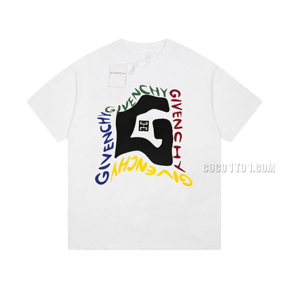 Givenchy Limited Edition 3D Calligraphy Logo Casual Short-Sleeve T-shirt