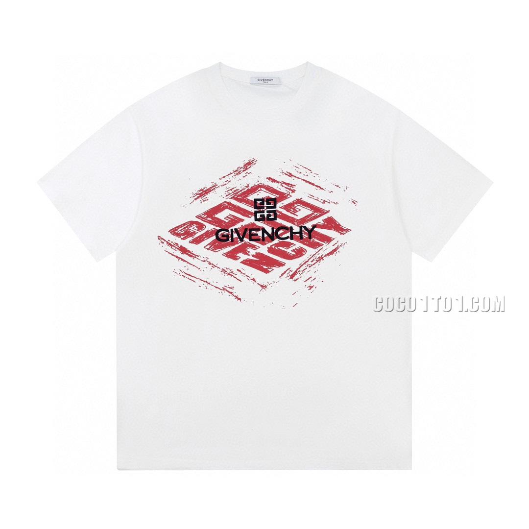 Givenchy 24FW New Recommendation Foamy Print Casual Short-Sleeve T-shirt