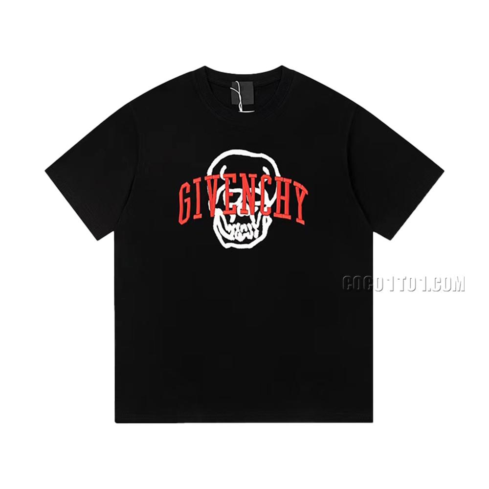 Givenchy 2023 New Recommendation Foamy Print with Intricate Embroidery Casual Short-Sleeve T-shirt