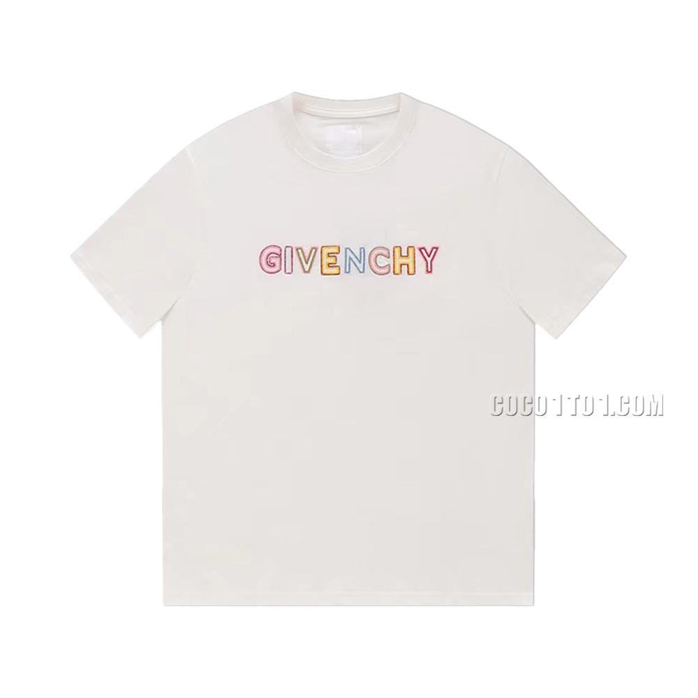 Givenchy 23SS Colorful Embroidered T-shirt Short Sleeve