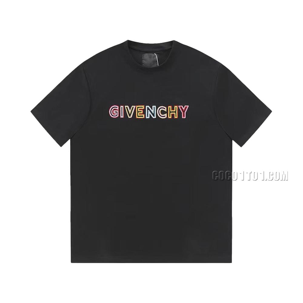 Givenchy 23SS Colorful Embroidered T-shirt Short Sleeve