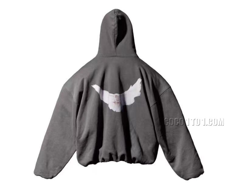 YEEZY x Gap x Balenciaga Dove Hoodie Logo Print Animal Pattern Hoodie Dark Gray
