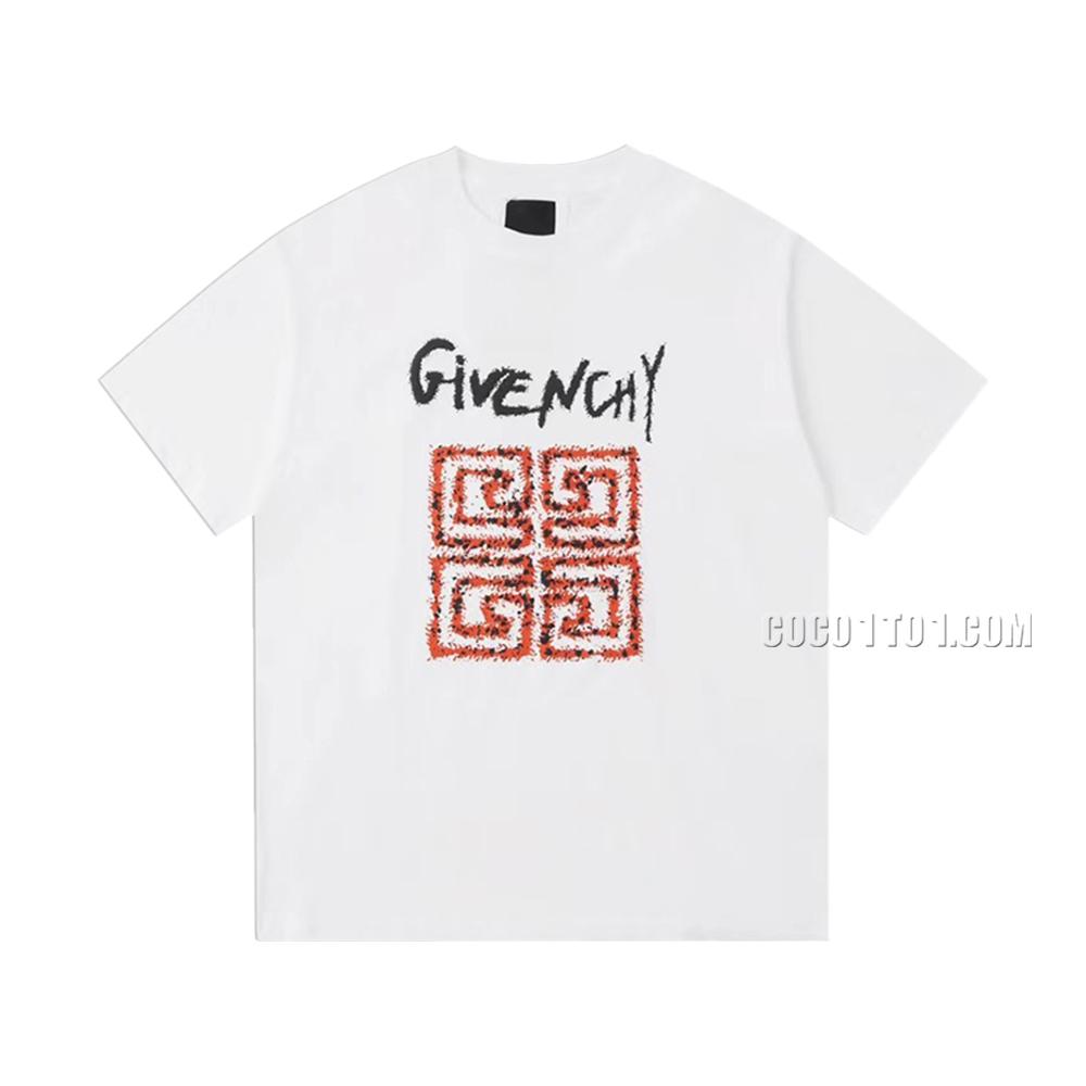 Givenchy 2023 New Recommendation Foamy Print Casual Short-Sleeve T-shirt