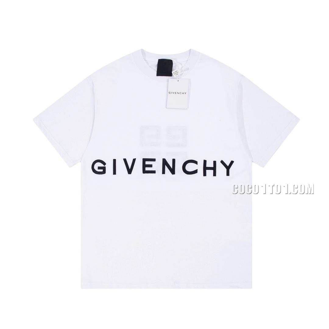 GIVENCHY 23SS Front and Back Pattern Embroidered Short-Sleeve T-shirt
