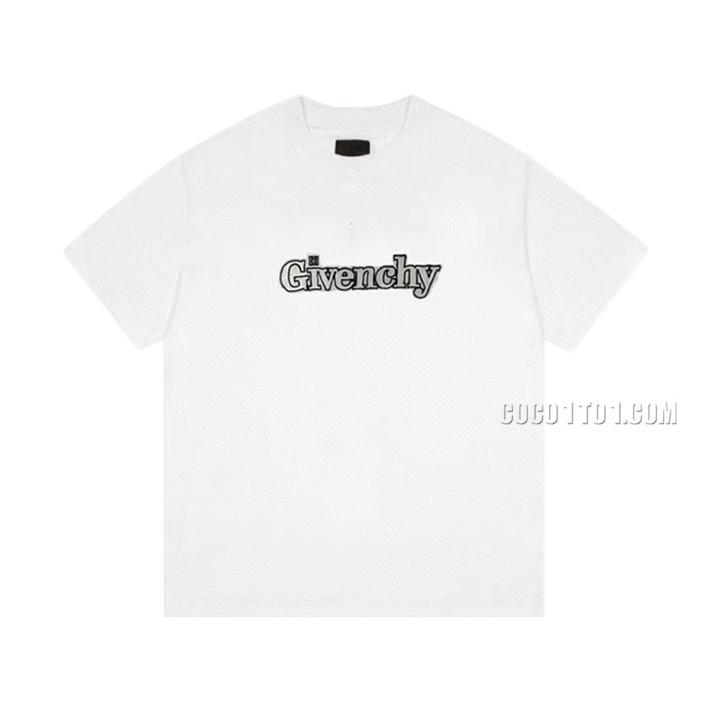 GIVENCHY 23 New 4G Classic Embroidered Precision Work Casual Short-Sleeve T-shirt