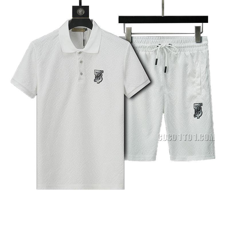 Burberry 2024 New Jacquard Short Sleeve Shorts Set