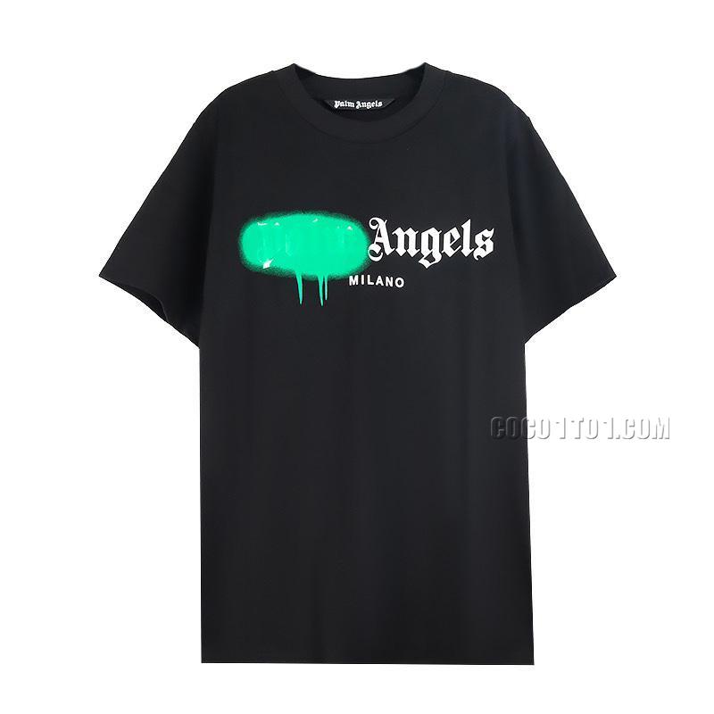 Palm Angels Graffiti T-shirt Black Green