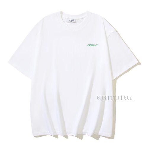 Off-White Cotton Gradient Arrow Print Short-sleeved T-shirt