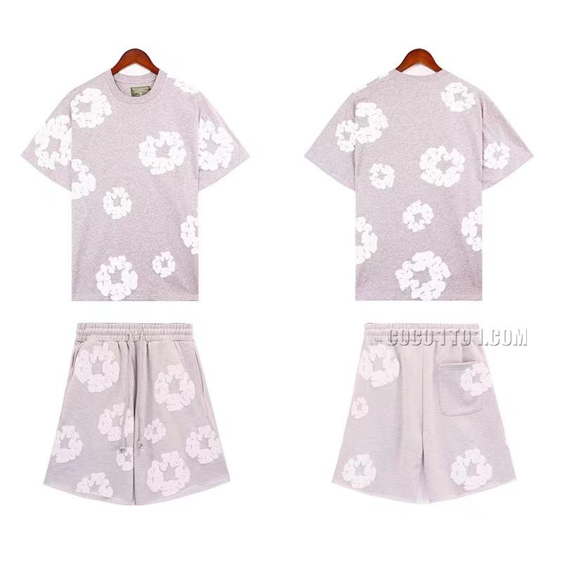 Trendy Donut Printed Cotton T-shirt Suit
