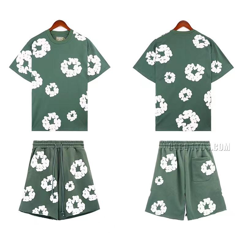 Trendy Donut Printed Cotton T-shirt Suit