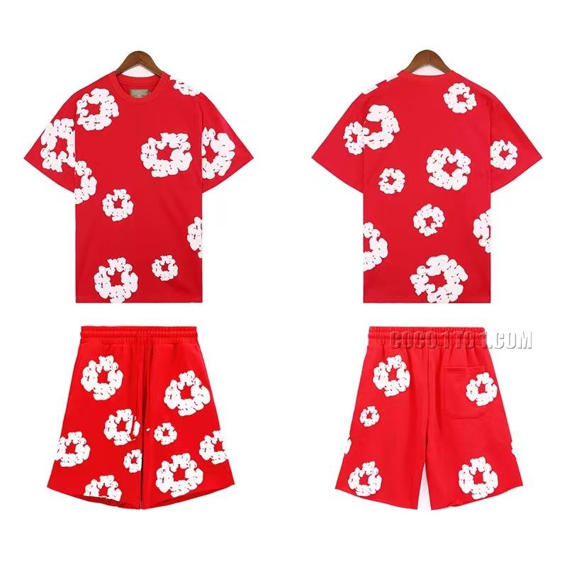 Trendy Donut Printed Cotton T-shirt Suit