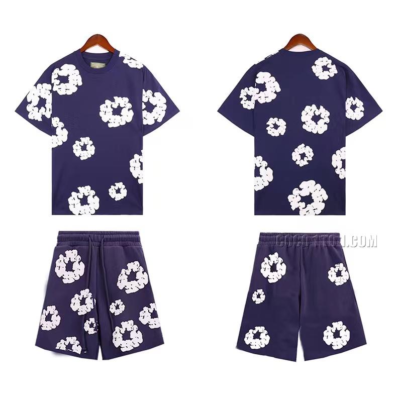 Trendy Donut Printed Cotton T-shirt Suit