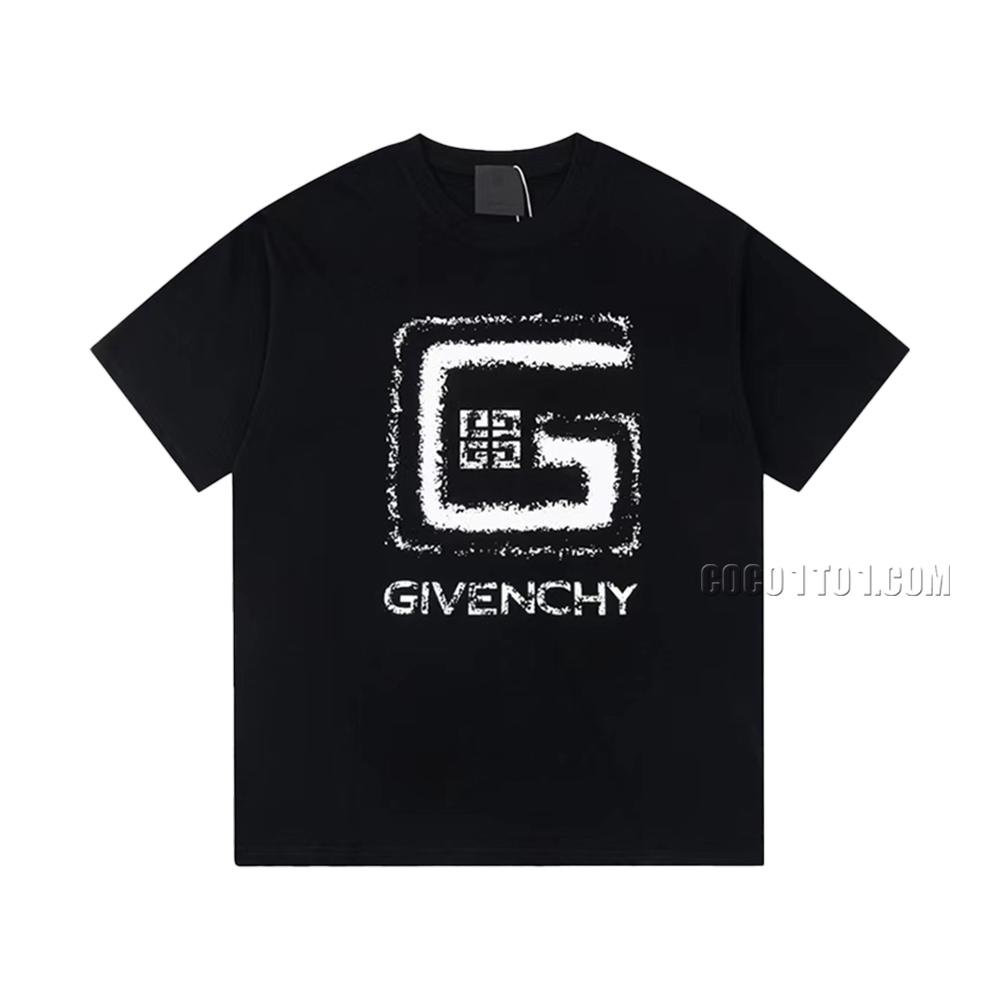 Givenchy 2023 New Arrival Recommendation: Foamed Print Casual Short-Sleeved T-shirt