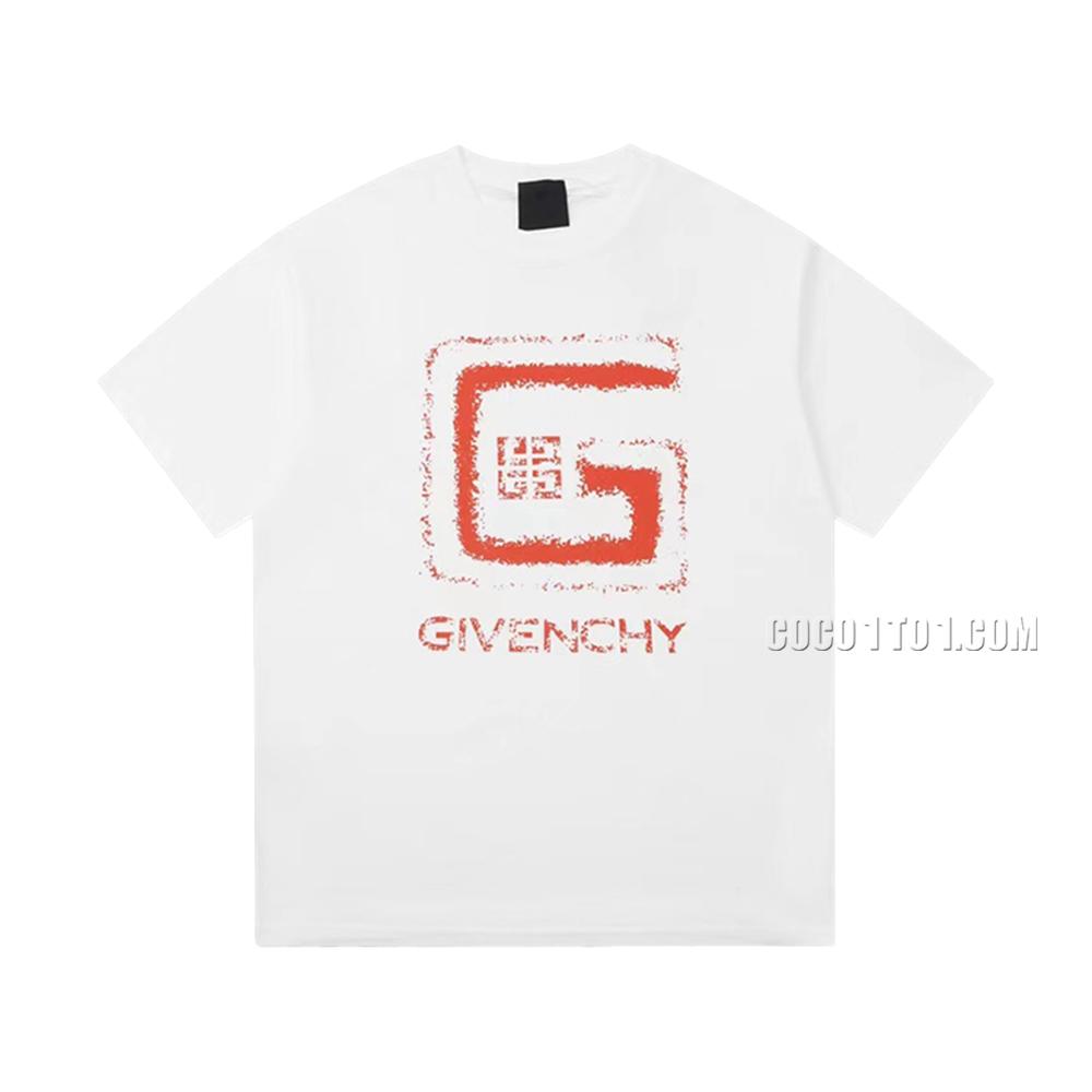 Givenchy 2023 New Arrival Recommendation: Foamed Print Casual Short-Sleeved T-shirt