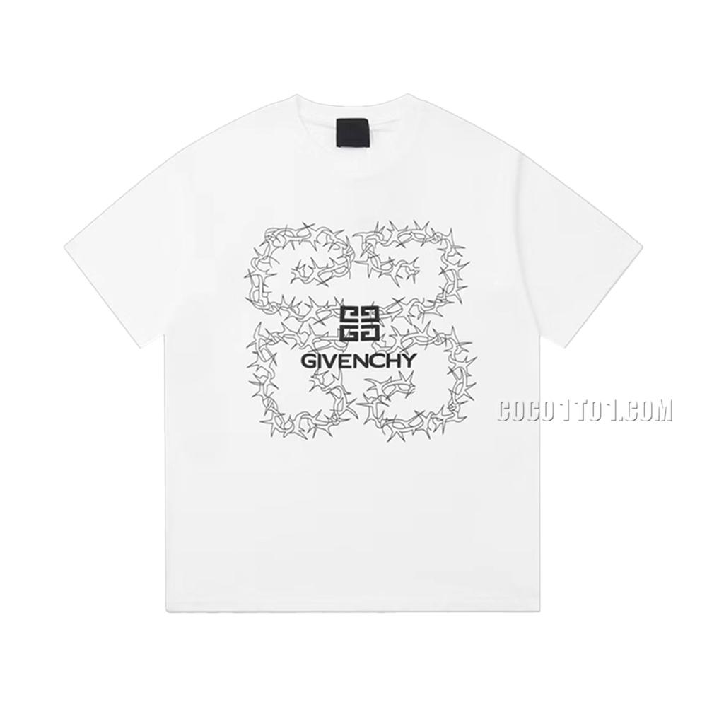 Givenchy 2023 New Arrival Recommendation: Foamed Print Casual Short-Sleeved T-shirt