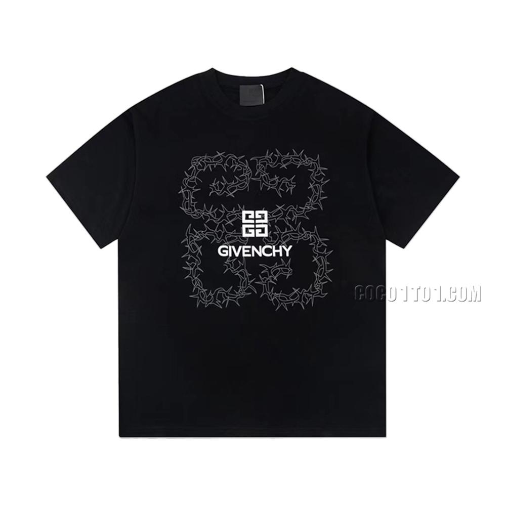 Givenchy 2023 New Arrival Recommendation: Foamed Print Casual Short-Sleeved T-shirt