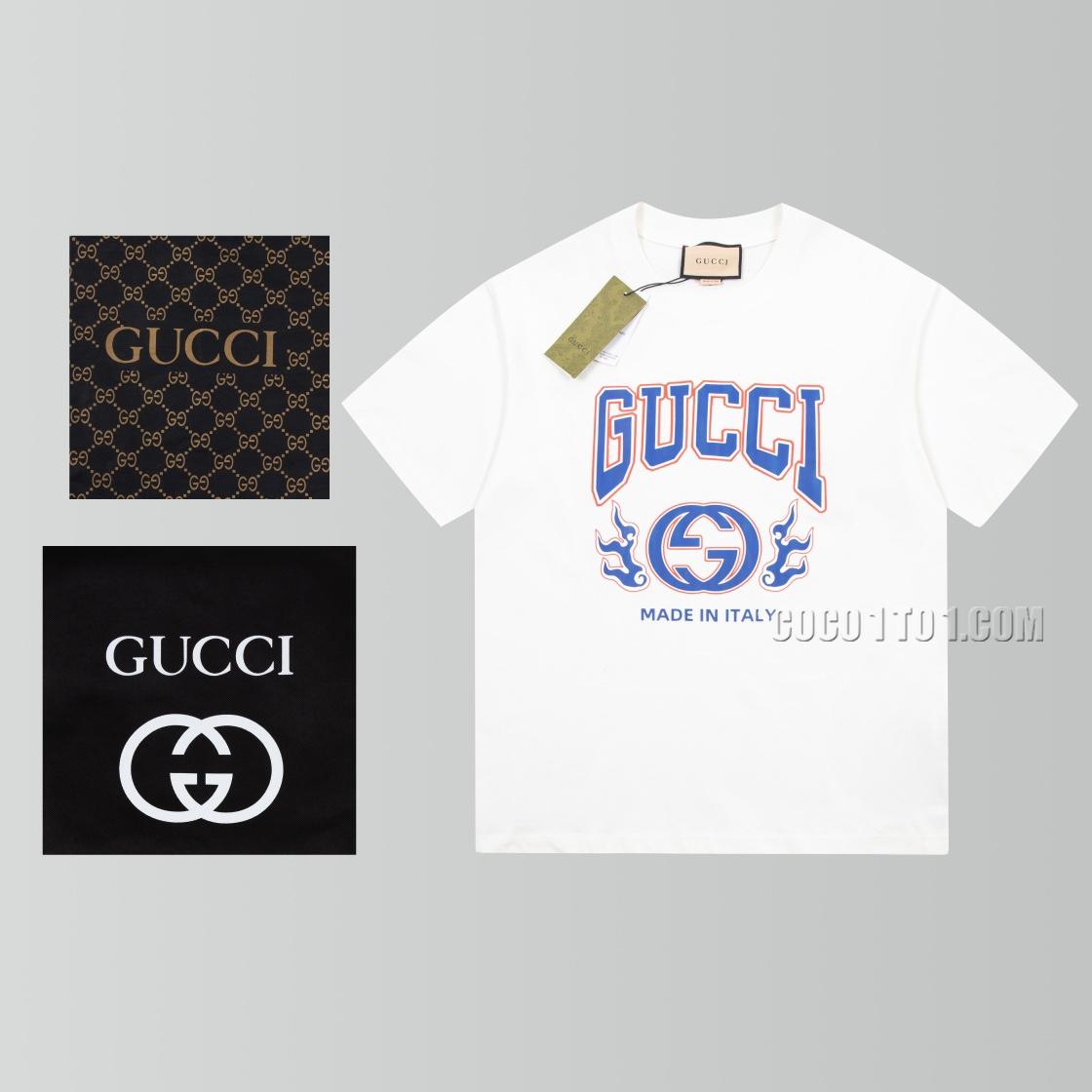 Gucci New Year of the Dragon Series Dragon Pattern Color-Block Printed Short-Sleeved T-shirt N42301